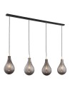 Argon OAKLAND 4 fl. pendant lamp 4x6W LED (max) smoke black structure 1740