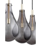 Lampy wiszące - Argon OAKLAND lampa wisząca 4 pł. 4x6W LED (max) dymny czarny struktura 1740 - produkt 3