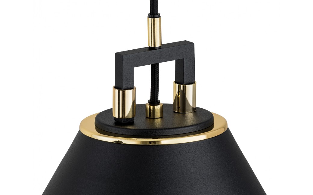 Argon ORTE lampa wisząca 1 pł. 1x15W (max) czarny struktura elementy mosiądzowane 4915