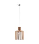 Brown pendant lamps - Argon PORTORYKO 1 fl. pendant lamp large cylinder 1x15W (max) light bronze chrome 3673 - product 1