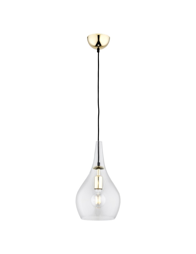 Single pendant lamps - Argon SANTANA 1 fl. pendant lamp 1x15W (max) transparent brass 4045 - product kolory-swiatla.pl 1