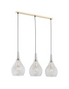 Argon SANTANA lampa wisząca 3 pł 3x15W (max) transparentny mosiądz 1444