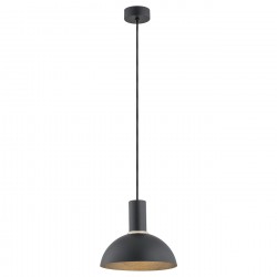 Argon SINES lampa wisząca 1 pł. 1x15W (max) czarny struktura elementy mosiądzowane 4222