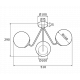 Argon TOMAR żyrandol 3 pł. 3x15W (max) opal mat czarny struktura 1478