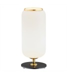 Lampy stołowe - Argon VALIANO lampa stołowa 1 pł. 1x15W (max) opal mat czarny struktura 4994 - produkt 1