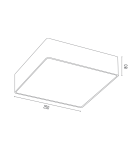 LED Plafonds - Argon ATLANTIS LED plafond small 1x18.5W gold gloss white finish 4050 - product 2