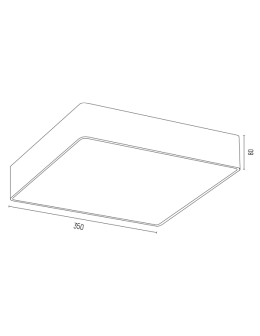 Argon ATLANTIS plafon LED średni 1x32W złoty połysk białe wykończenie 4051 - produkt 2
