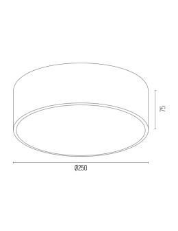 Argon ATLANTIS plafon LED mały 1x22.5W złoty połysk białe wykończenie 4077 - produkt 2