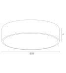 Gold plafonds - Argon ATLANTIS LED plafond medium 1x32W gold gloss white finish 4078 - product 2