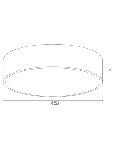 Argon ATLANTIS LED plafond medium 1x32W gold gloss white finish 4078 - product 2