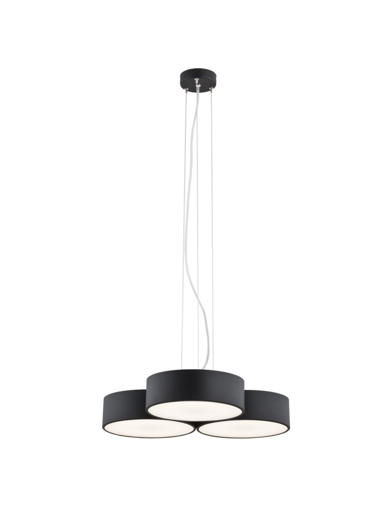 Lampy wiszące - Argon DARLING LED lampa wisząca 3 pł. led 3x22.5W czarny struktura 1223 - produkt kolory-swiatla.pl 1