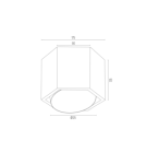 Geometric ceiling lamps - Argon ESPRESSO plafond 1 fl. 1x6W LED (max) white structure 3302 - product 2