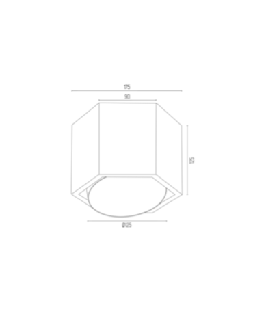 Argon ESPRESSO plafond 1 fl. 1x6W LED (max) white structure 3302 - product 2