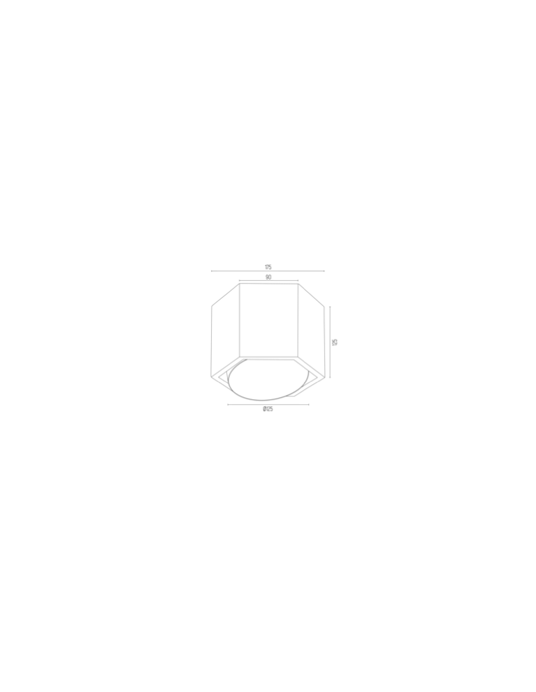 Geometric ceiling lamps - Argon ESPRESSO plafond 1 fl. 1x6W LED (max) white structure 3302 - product kolory-swiatla.pl 2