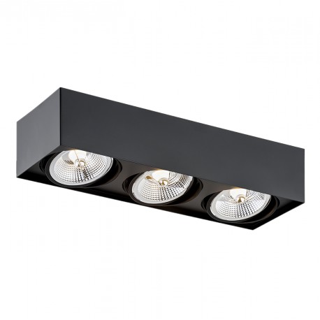 Argon RODOS PLUS plafon 3 pł. 3x12W czarny struktura 6118