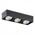 Argon RODOS PLUS plafon 3 pł. 3x12W czarny struktura 6118