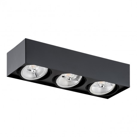 Argon RODOS PLUS plafon 3 pł. 3x12W czarny struktura 6118