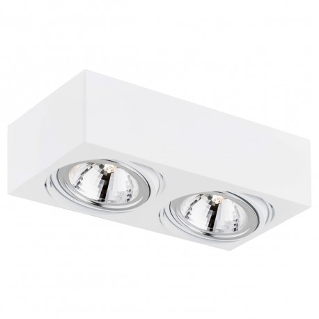 Argon RODOS plafon 2 pł. 2x6W LED (max) biały struktura 581