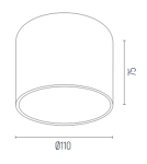 Round ceiling lamps - Argon VICHY plafond 1 pł. S 9W white structure 3884 - product 2