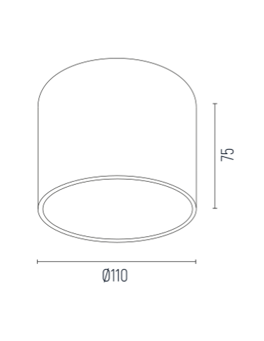 Argon VICHY plafond 1 pł. S 9W white structure 3884 - product 2