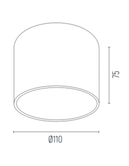 Argon VICHY plafon 1 pł. S 9W biały struktura 3884 - produkt 2