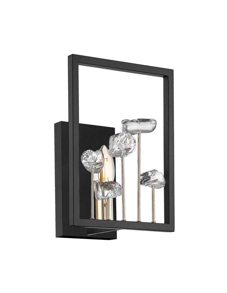 Glamour wall lamps - Zuma Line Caroline wall lamp W0541-01A-SDAC matte black - product kolory-swiatla.pl 1