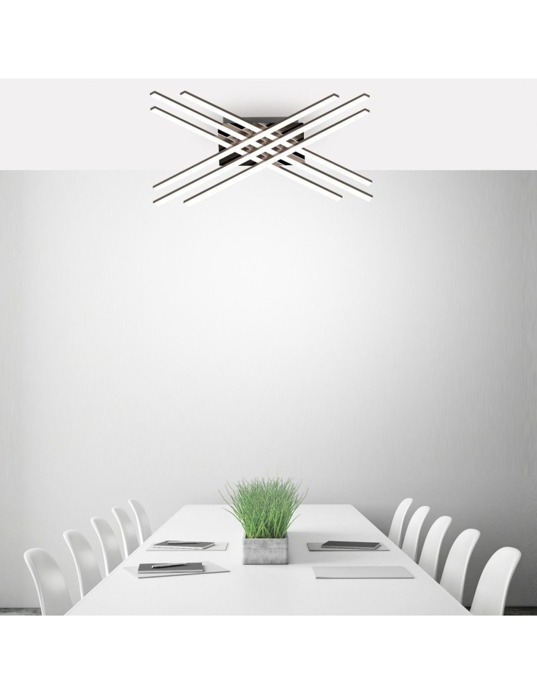 LED ceiling lamps - Zuma Line Cross Ceiling Lamp PL99829-6 chrome - product kolory-swiatla.pl 3