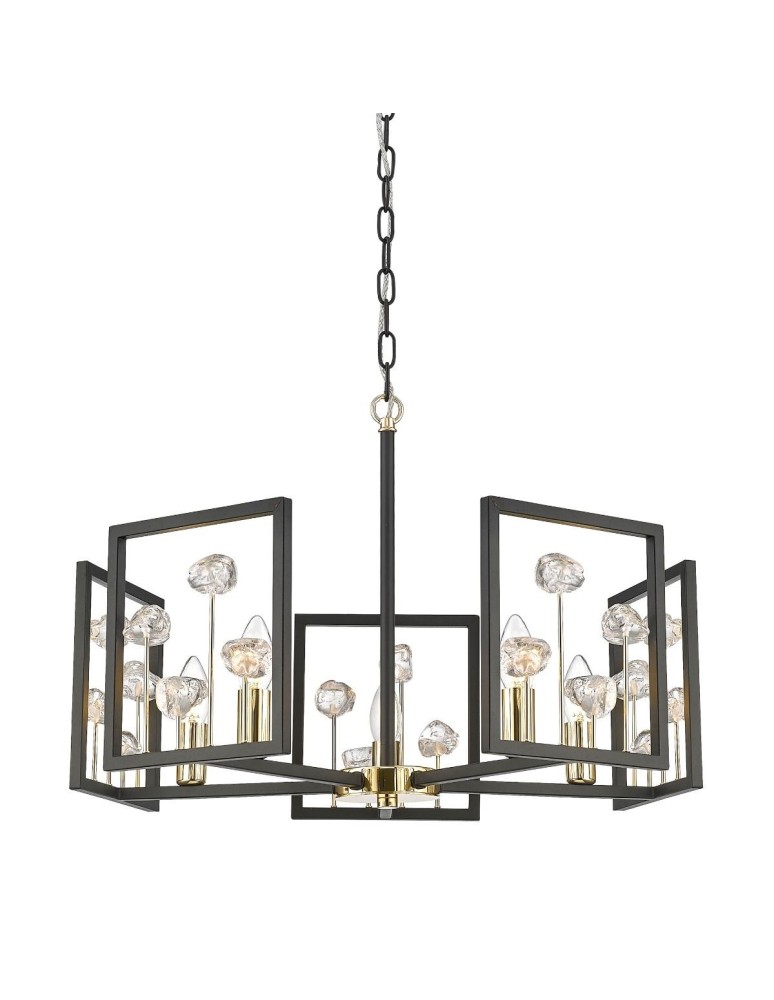 5-point chandeliers - Zuma Line Caroline pendant lamp P0541-05A-SDAC matte black - product kolory-swiatla.pl 1