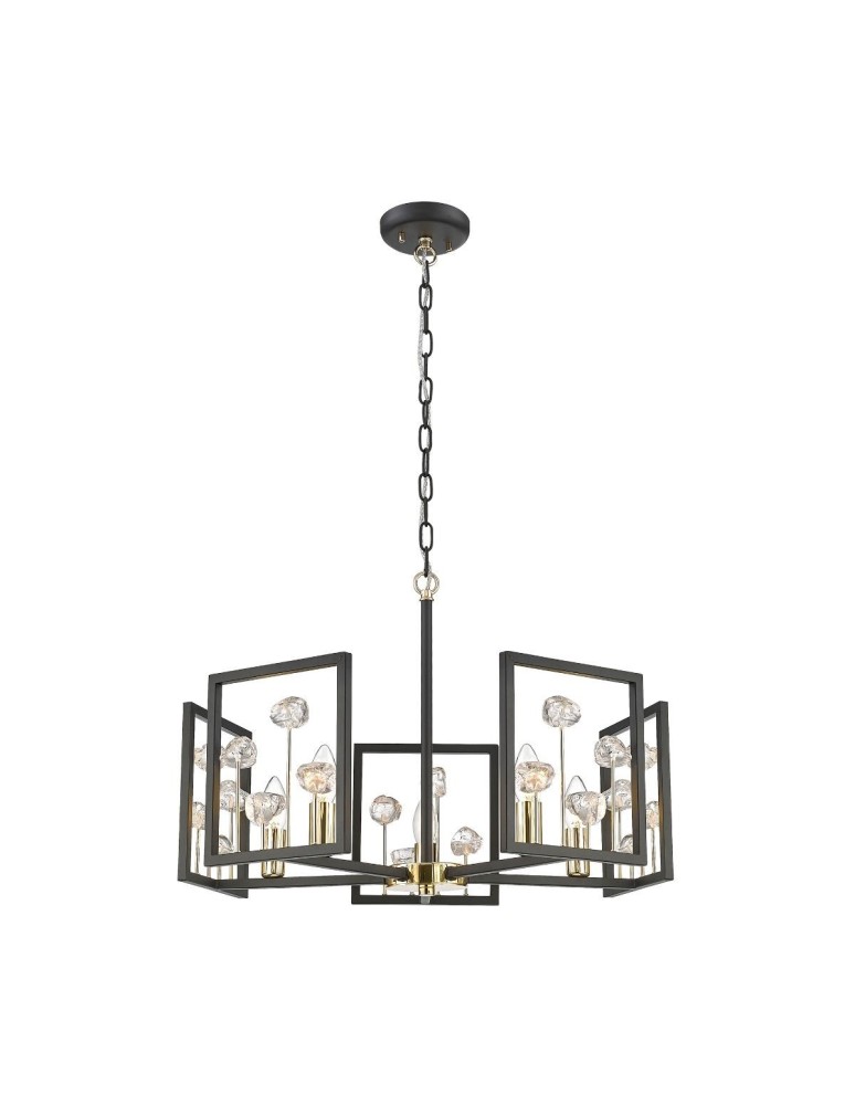 5-point chandeliers - Zuma Line Caroline pendant lamp P0541-05A-SDAC matte black - product kolory-swiatla.pl 3