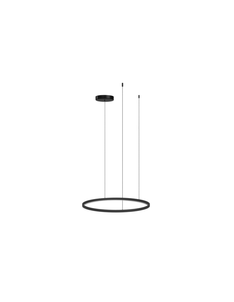 Pendant lamps circles - Azzardo HALO PENDANT 120 CCT BK + REMOTE CONTROL Pendant with Remote Control Functions Dimming and Light Color Change AZ5343 - product kolory-swiatla.pl 1