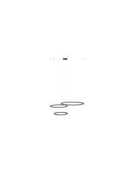 Azzardo HALO PENDANT 120+100+80 CCT BK + REMOTE CONTROL Wisząca z Pilotem Funkcje Ściemniania i Zmiany Barwy Światła AZ5349