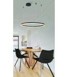 Pendant lamps circles - Azzardo HALO PENDANT 150 CCT BK + REMOTE CONTROL Pendant with Remote Control Functions Dimming and Light Color Change AZ5347 - product 2