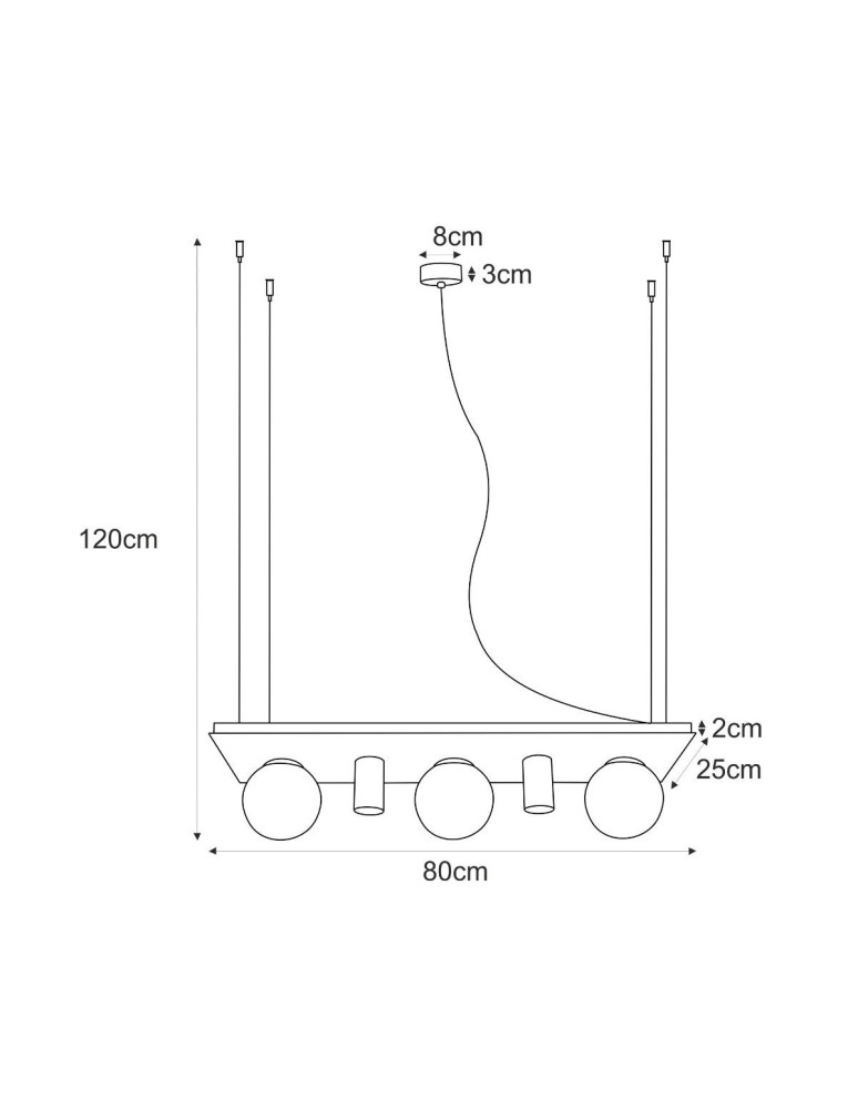Pendant lamps over the island - Zuma Line PLANT SHELF pendant lamp black/black - product kolory-swiatla.pl 3