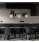 Pendant lamps over the island - Zuma Line PLANT SHELF pendant lamp black/black - product 5