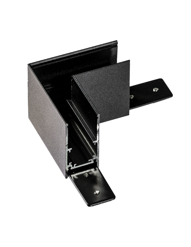 Accessories for magnetic busbars - Azzardo BETA TRACK MAGNETIC57 230V CORNER90 A BK Corner Magnetic Surface Rail Switch AZ5158 - product kolory-swiatla.pl 1