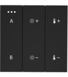 SMART remotes and accessories - Azzardo SWITCH PANEL REMOTE CONTROL 2-GROUP BLUETOOTH BK Bluetooth 2-Group Control Panel AZ5209 - product 1