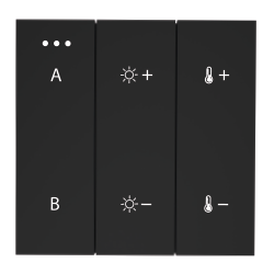 Azzardo SWITCH PANEL REMOTE CONTROL 2-GROUP BLUETOOTH BK Panel Sterujący 2-Grupy Bluetooth AZ5209