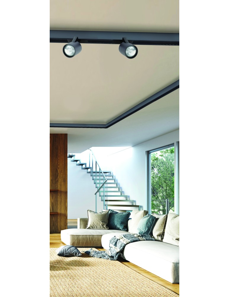Magnetic rail lamps - Azzardo BETA GARY 230V TRACK MAGNETIC GU10 BK Magnetic Busbar Light AZ5207. - product kolory-swiatla.pl 2