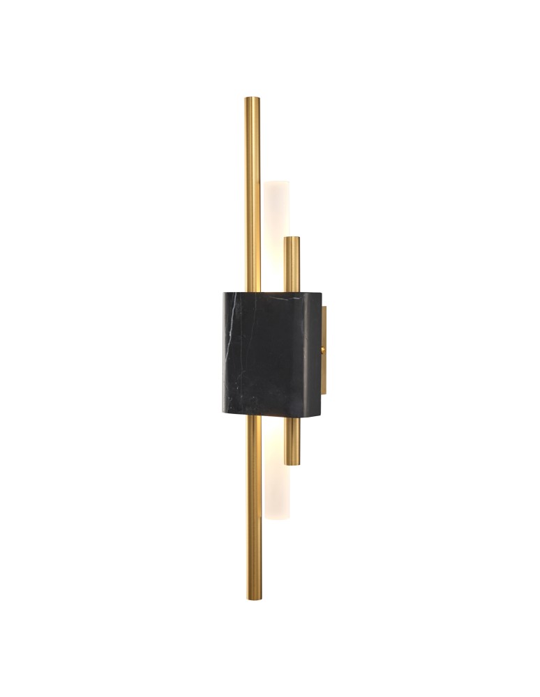 Designer wall lamps - Step into Design ELLIE LED marble wall lamp black and gold 50cm ST-7007W-BLACK - product kolory-swiatla.pl 1