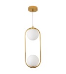 Pendant lamps spheres - Step into Design COSTA DUO gold 50cm pendant lamp DP0002-2 gold - product 1