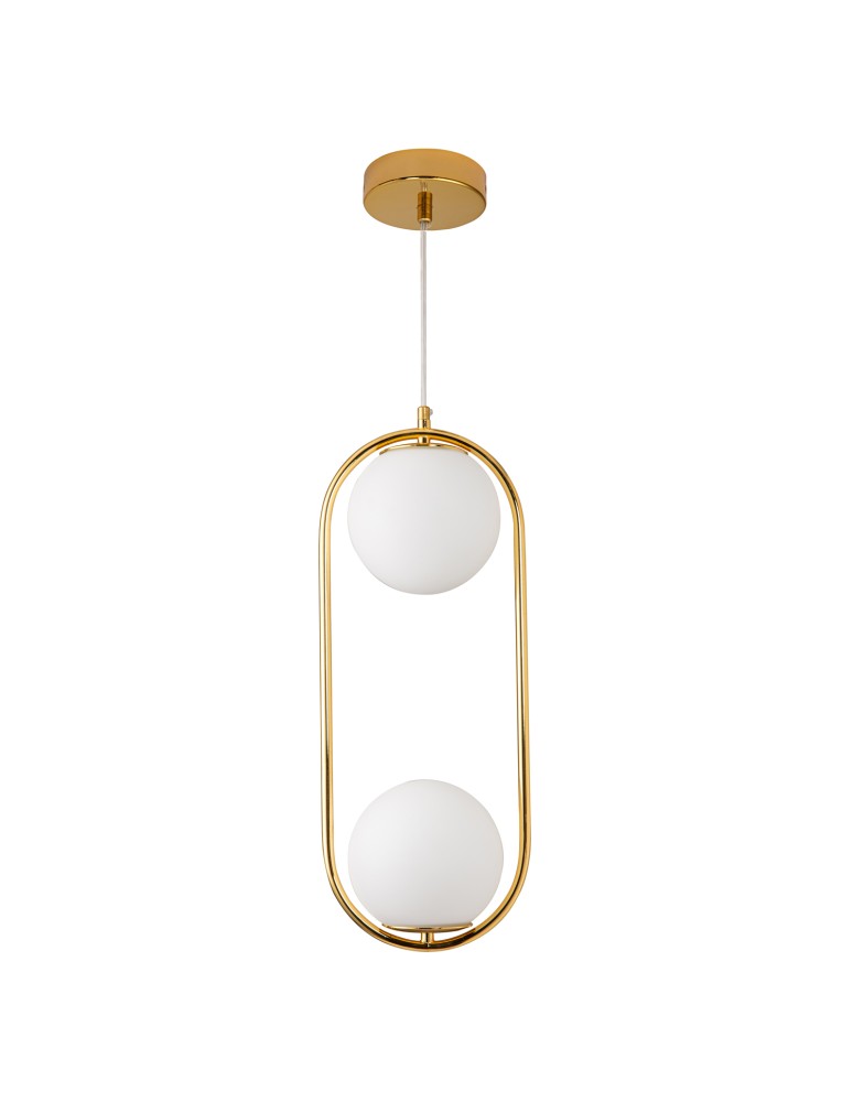 Pendant lamps spheres - Step into Design COSTA DUO gold 50cm pendant lamp DP0002-2 gold - product kolory-swiatla.pl 1