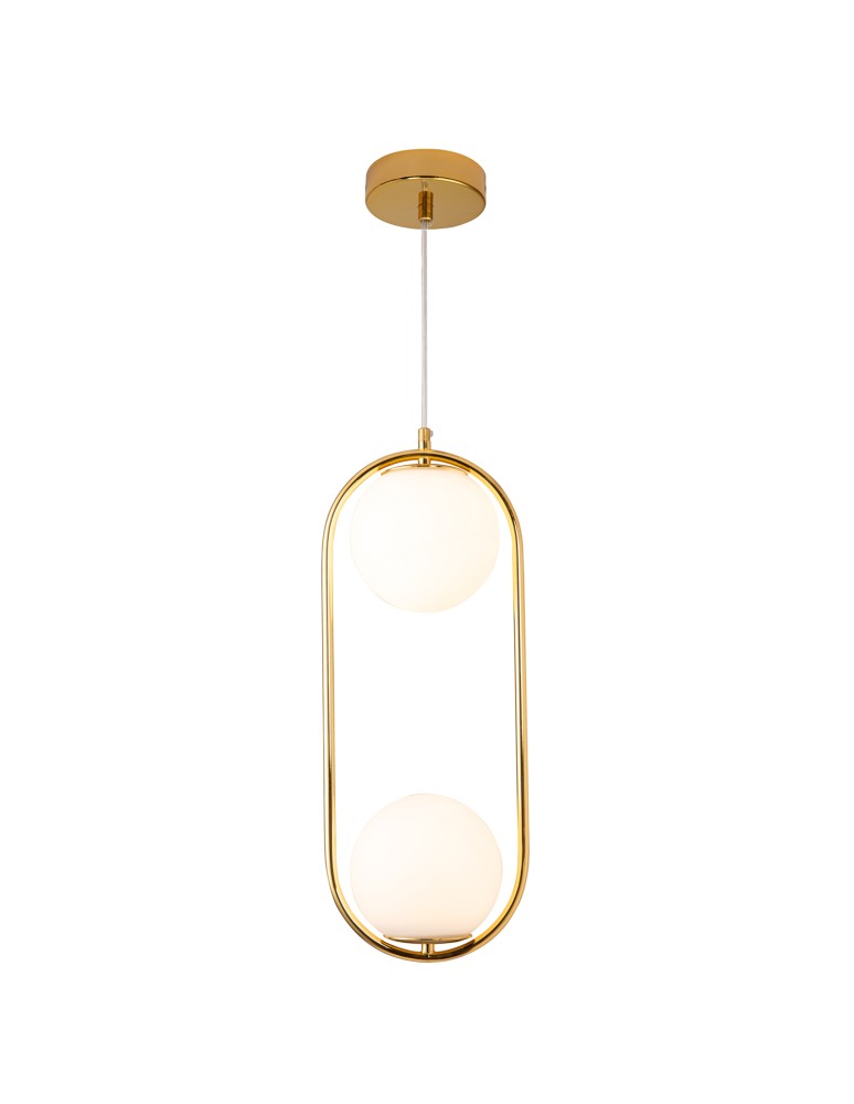 Pendant lamps spheres - Step into Design COSTA DUO gold 50cm pendant lamp DP0002-2 gold - product kolory-swiatla.pl 2