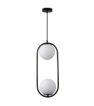 Pendant lamps spheres - Step into Design COSTA DUO pendant lamp black 50cm DP0002-2 black - product 1