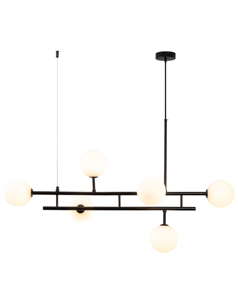 Pendant lamps spheres - Step into Design MODERNO DUO pendant lamp black 100cm DN1507 black - product kolory-swiatla.pl 2