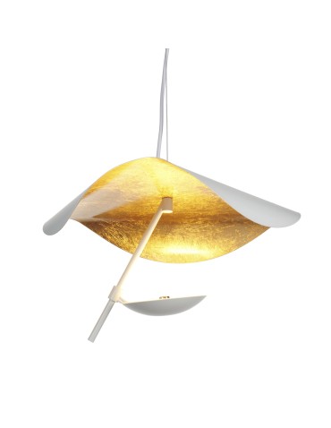 Step into Design Lampa wisząca ENIGMA LED biało złota 40cm ST-8821P-40 WHITE