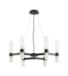 Modern chandeliers - Step into Design CANDELA-6 pendant lamp black 70cm DN1505-6 black - product 1