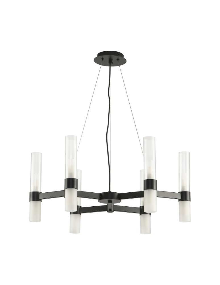 Modern chandeliers - Step into Design CANDELA-6 pendant lamp black 70cm DN1505-6 black - product kolory-swiatla.pl 1