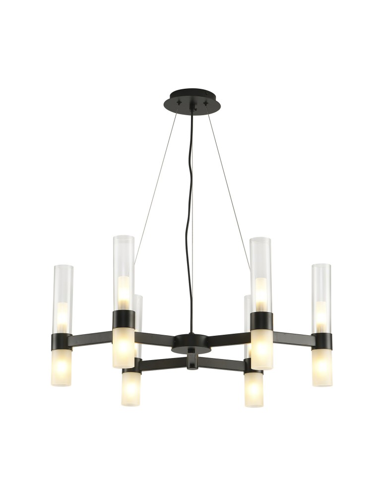 Modern chandeliers - Step into Design CANDELA-6 pendant lamp black 70cm DN1505-6 black - product kolory-swiatla.pl 2