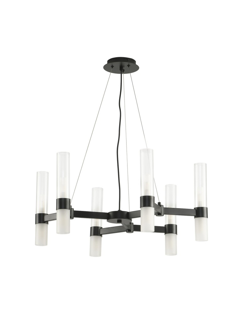 Modern chandeliers - Step into Design CANDELA-6 pendant lamp black 70cm DN1505-6 black - product kolory-swiatla.pl 3