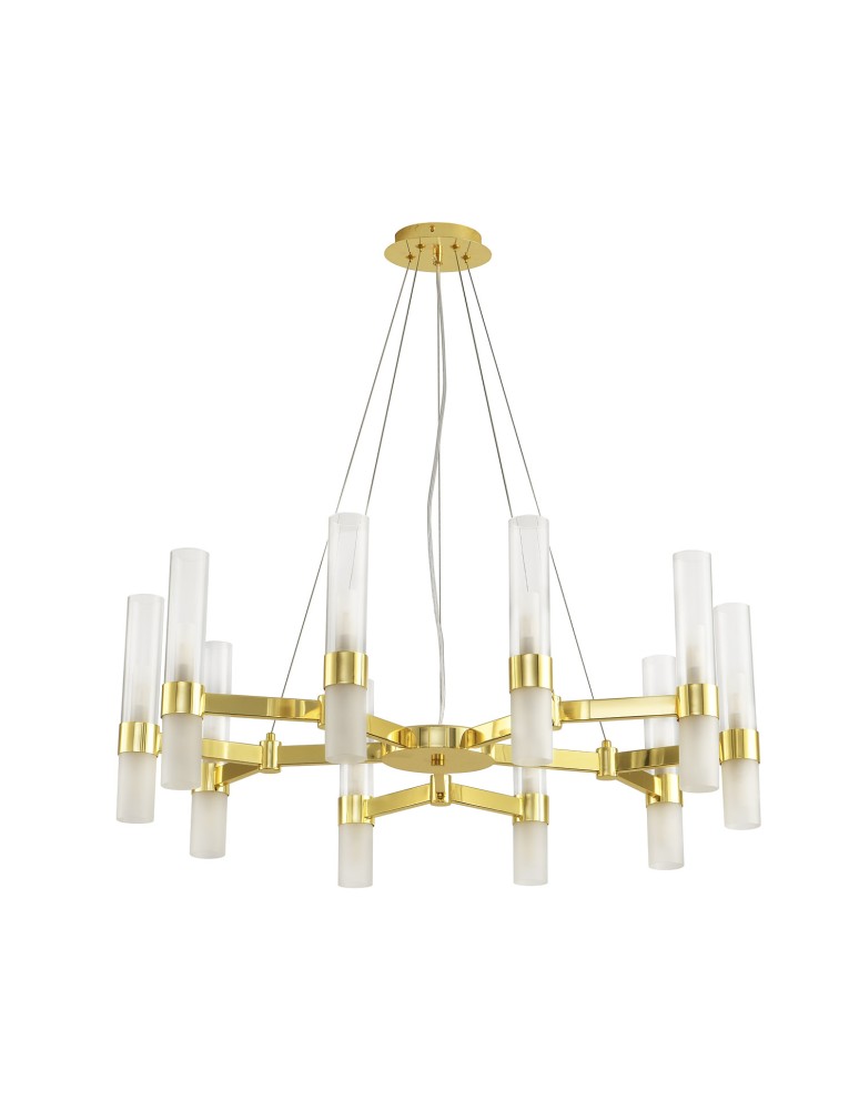 Modern chandeliers - Step into Design CANDELA-10 gold 85cm pendant lamp DN1505-10 gold - product kolory-swiatla.pl 1